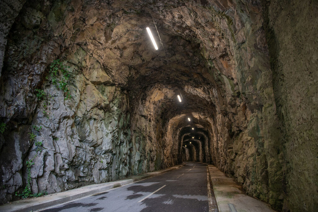 Galleria sulla ciclabile val brembana